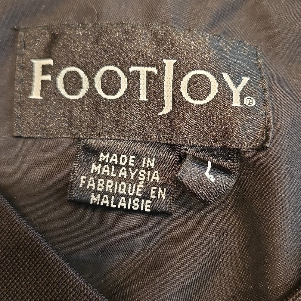FOOTJOY WINDSHIRT SHORT SLEEVE  PULLOVER WITH SIDE POCKETS. BLACK. - Picture 3 of 10